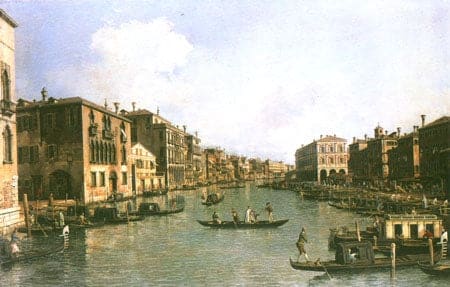 Le Canal Grande dans une direction du sud-est au Pont du Rialto – Giovanni Antonio Canal Giovanni Antonio Canal