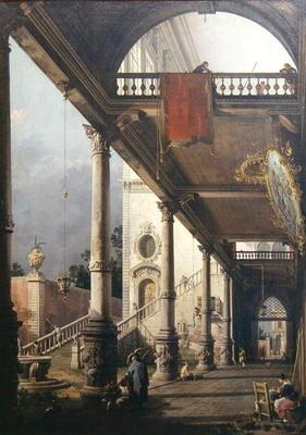 Capriccio d’une colonnade, 1765 (huile sur toile) – Giovanni Antonio Canal Giovanni Antonio Canal