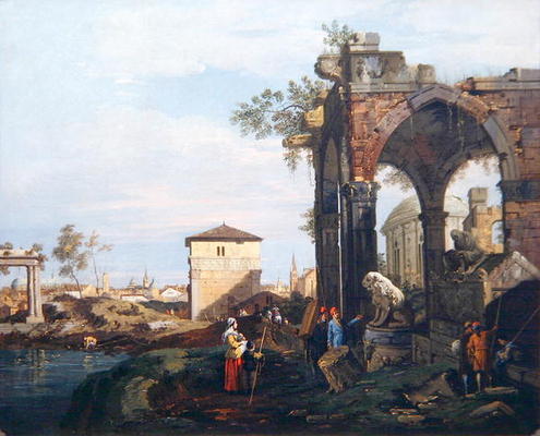 Capriccio avec ruines et Porta Portello à Padoue, vers 1760 – Giovanni Antonio Canal Giovanni Antonio Canal