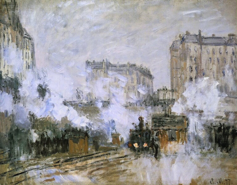 Extérieur de la gare Saint-Lazare, arrivée d’un train – Claude Monet Claude Monet