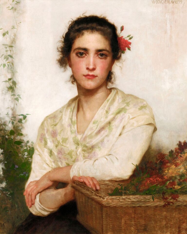 Le vendeur de fleurs – William Bouguereau William Bouguereau