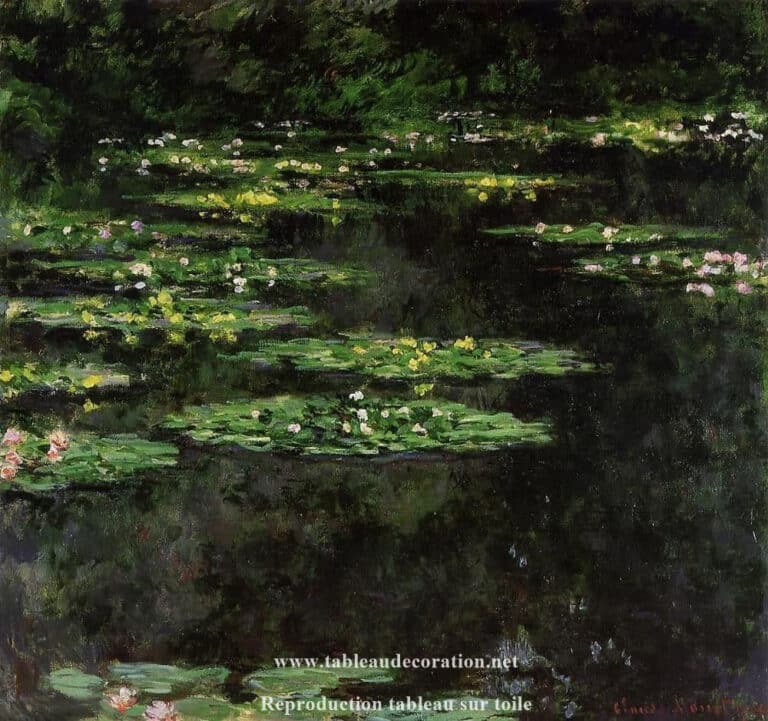 Nymphéas noirs – Monet tableau "Les Nymphéas" de Claude Monet