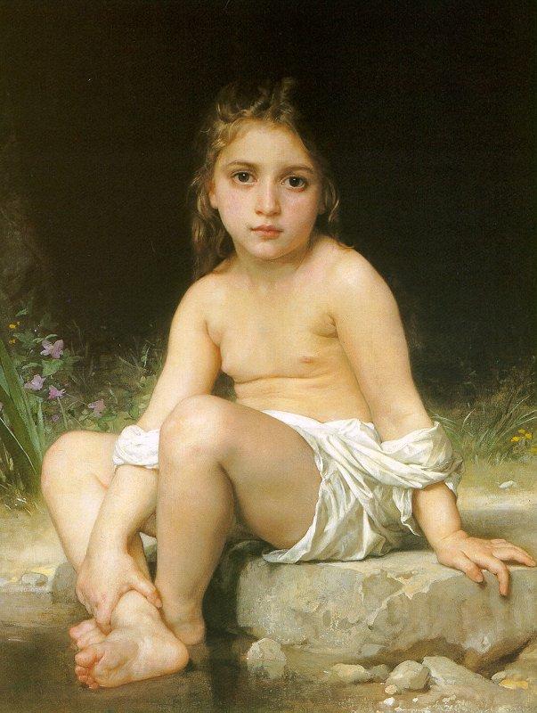 Enfant au bain – William Bouguereau William Bouguereau