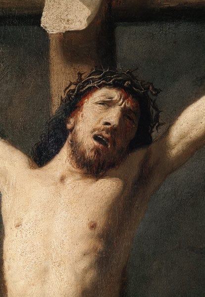 Christ en croix, détail de la tête – Rembrandt van Rijn Rembrandt van Rijn