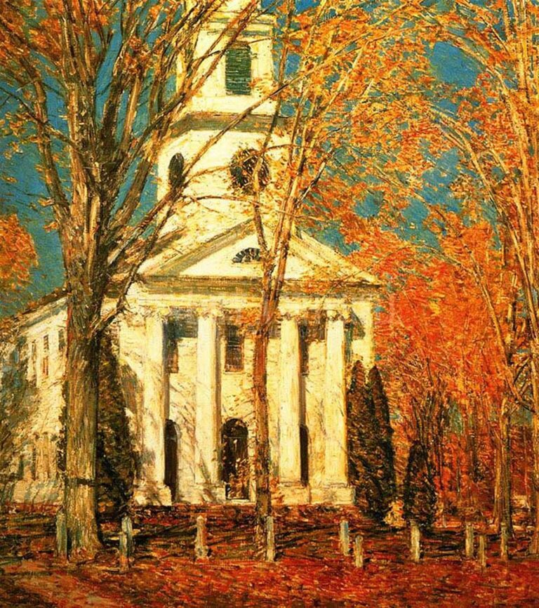 Église à Old Lyme – Childe Hassam Childe Hassam