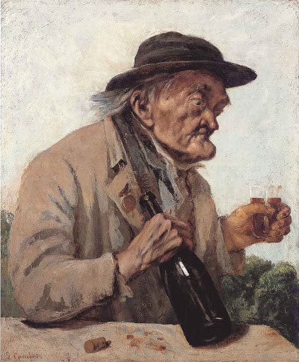 Vieil homme avec un verre de vin – Gustave Courbet Gustave Courbet