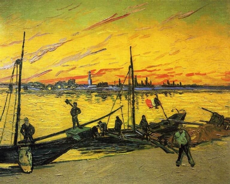 Travailleurs portuaires en Arles – Van Gogh Vincent Van Gogh