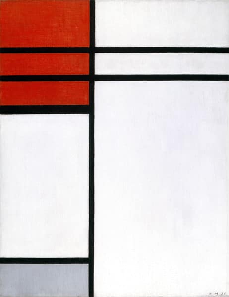 Composition avec du rouge – Mondrian Piet Mondrian