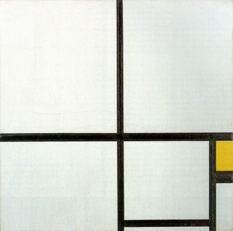 Composition avec du jaune – Mondrian Piet Mondrian