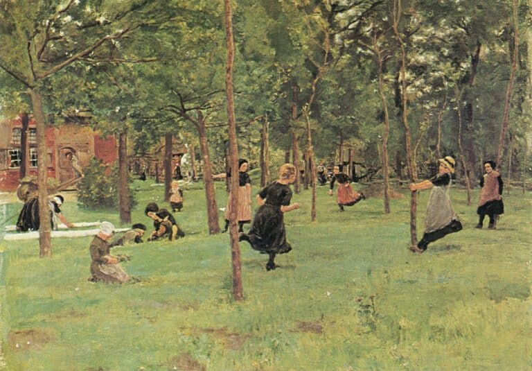 Enfants jouant dans le parc – Max Liebermann Max Liebermann