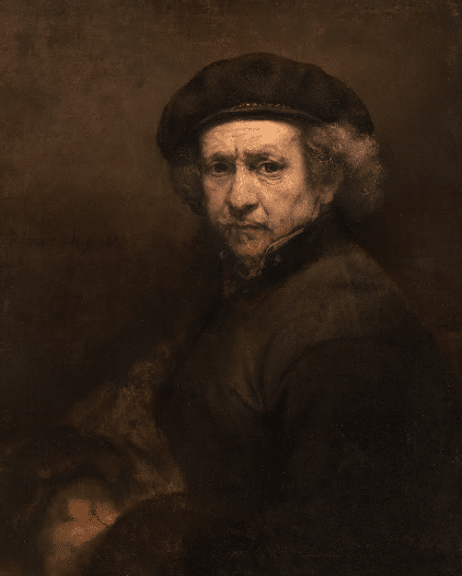 Autoportrait avec béret et col droit – Rembrandt van Rijn Rembrandt van Rijn