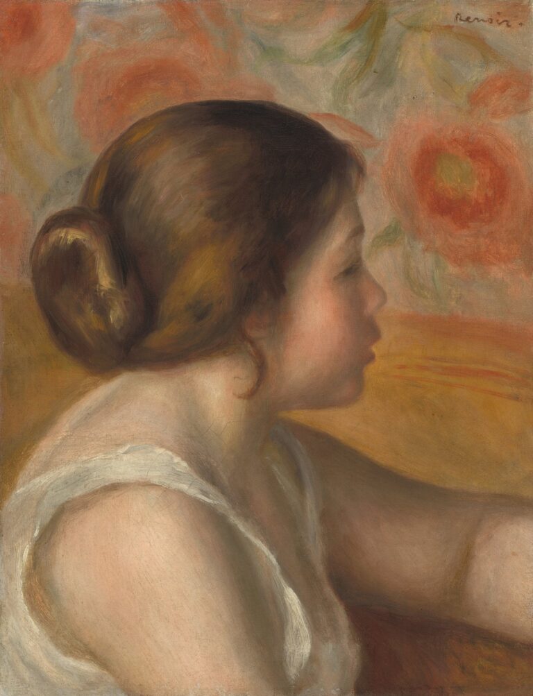 La tête d’une jeune femme – Pierre-Auguste Renoir Pierre-Auguste Renoir