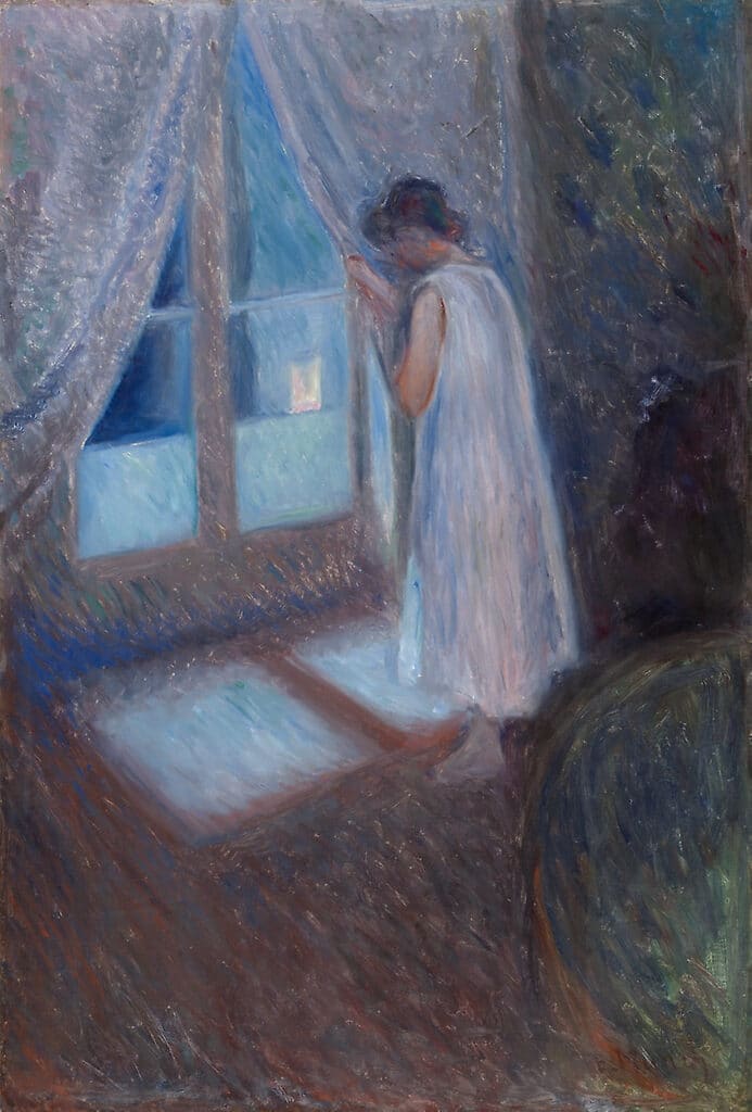 Fille regardant par la fenêtre – Edvard Munch Edvard Munch