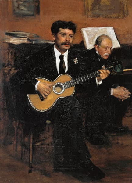 Le joueur de guitare Lorenzo Pagans et le père de l’artiste – Edgar Degas Edgar Degas