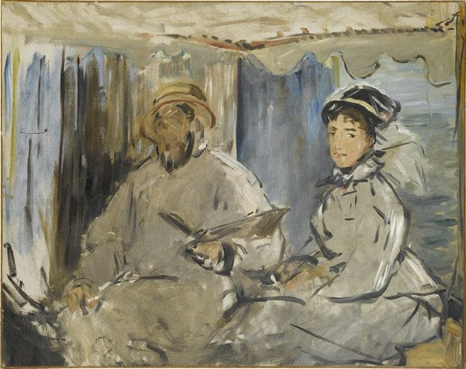 Le peintre Monet dans son atelier – Edouard Manet Édouard Manet