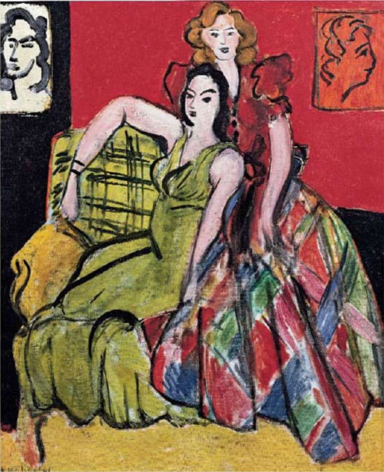 Deux filles La jupe jaune et la jupe à carreaux – Matisse Henri Matisse