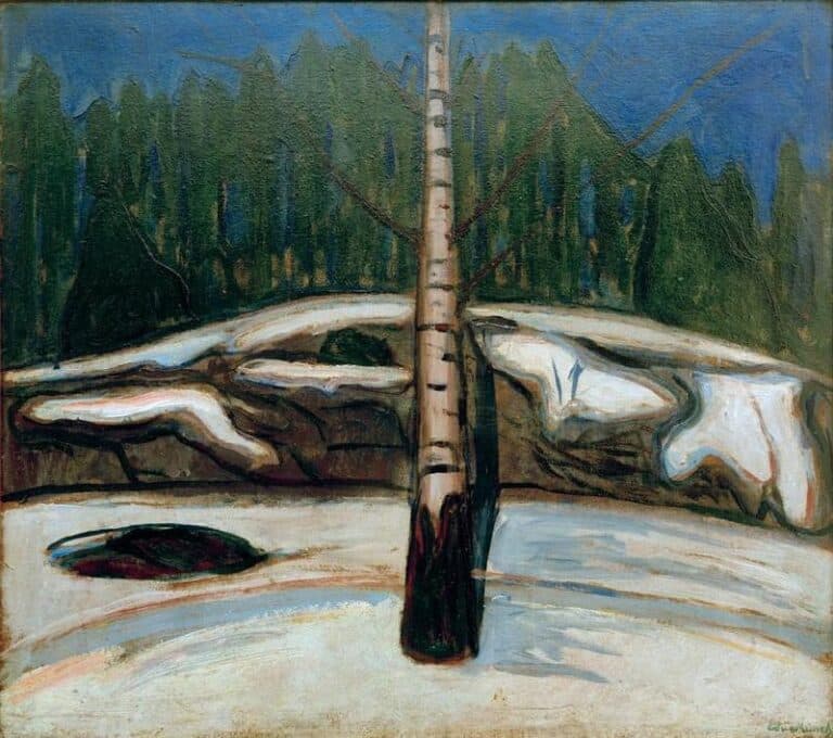 Bouleau dans la neige – Edvard Munch Edvard Munch