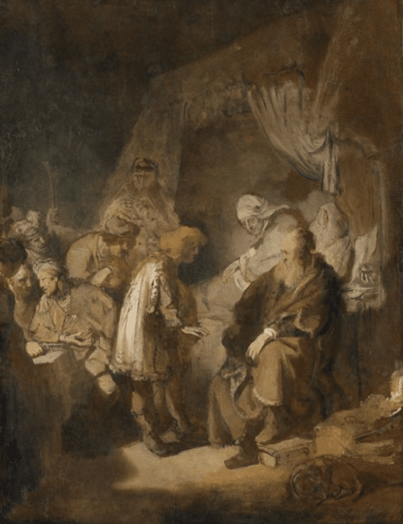 Joseph raconte ses rêves à ses parents et à ses frères – Rembrandt van Rijn Rembrandt van Rijn