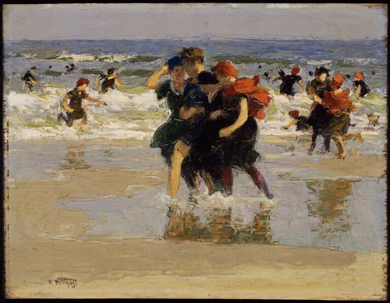 At the Seaside – Edward Henry Potthast Edward Henry Potthast