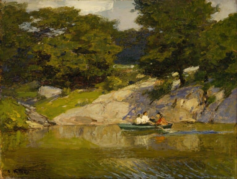 Boating in Central Park – Edward Henry Potthast Edward Henry Potthast