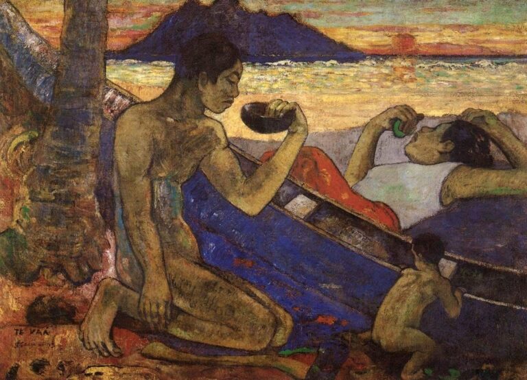 Une pirogue (Famille tahitienne) – Paul Gauguin Paul Gauguin