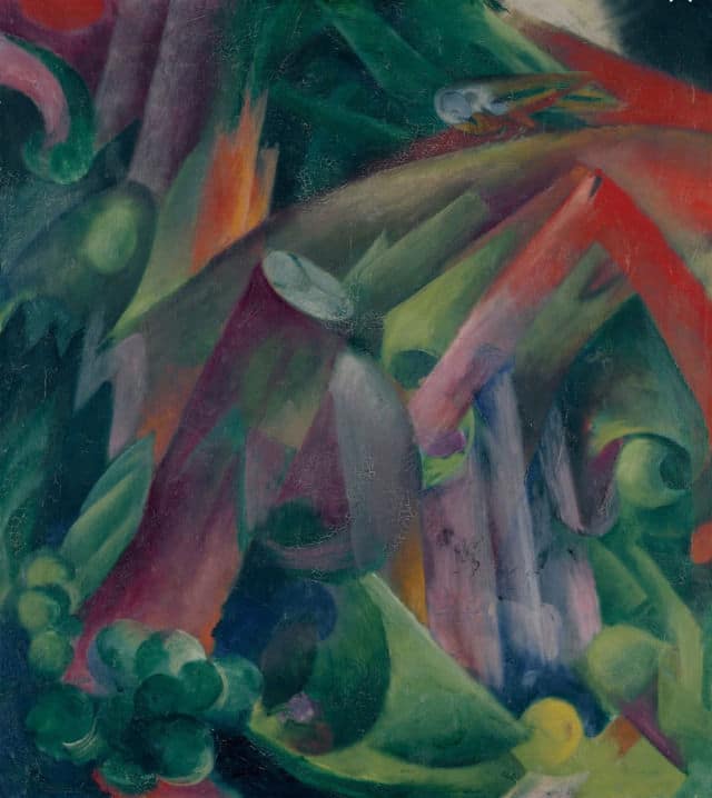 Dans une forêt avec un oiseau – Franz Marc Franz Marc