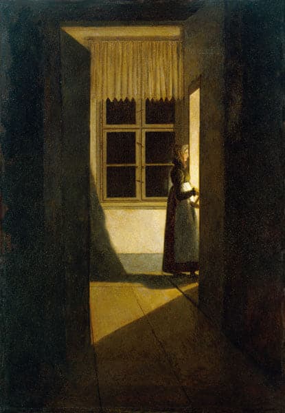 Femme avec la lanterne – Caspar David Friedrich Caspar David Friedrich