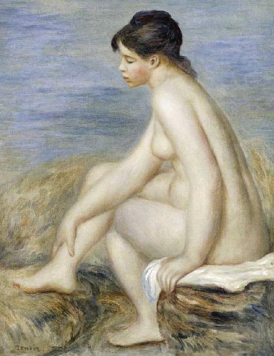 La jeune femme après cela baigne – Pierre-Auguste Renoir Pierre-Auguste Renoir