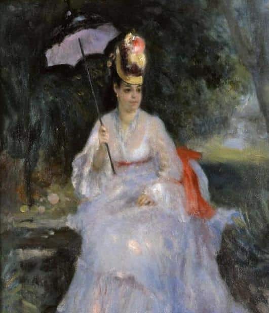 Femme avec un parasol assise dans un jardin – Pierre-Auguste Renoir Pierre-Auguste Renoir