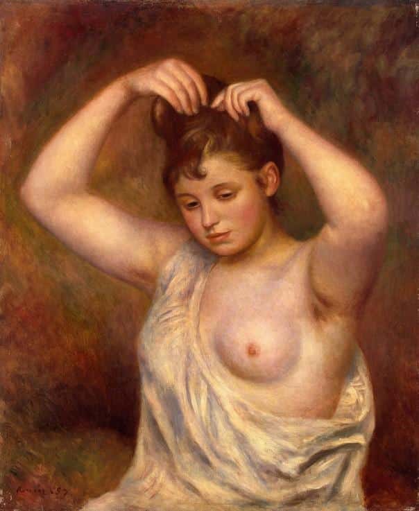 Femme arrangeant ses cheveux – Pierre-Auguste Renoir Pierre-Auguste Renoir