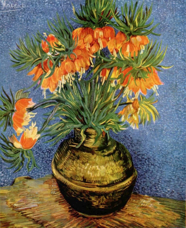 Fritillaires, couronne impériale dans un vase de cuivre – Van Gogh Vincent Van Gogh