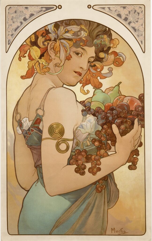 Les fruits – Mucha Alphonse Mucha