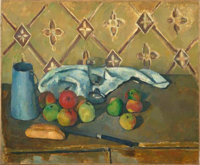 Fruits, serviette et pot à lait – Paul Cézanne Paul Cézanne