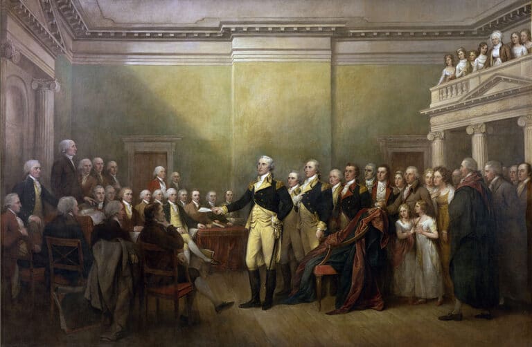 Le général George Washington démissionne de son poste – John Trumbull John Trumbull