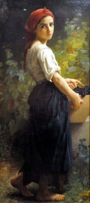 Fille avec des raisins de William Bouguereau William Bouguereau