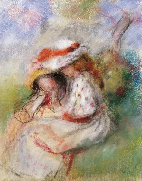 Deux jeunes filles dans un jardin – Pierre-Auguste Renoir Pierre-Auguste Renoir