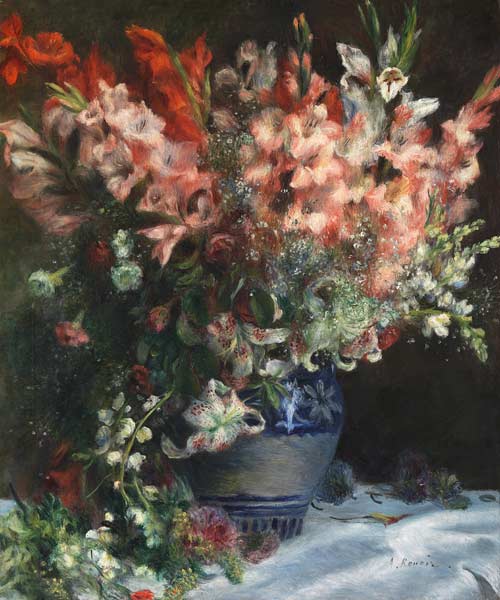 Glaïeuls dans un vase – Pierre-Auguste Renoir Pierre-Auguste Renoir