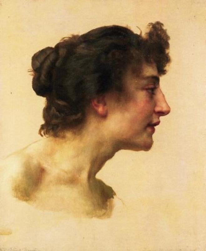 Étude de la tête d’Elize – William Bouguereau William Bouguereau