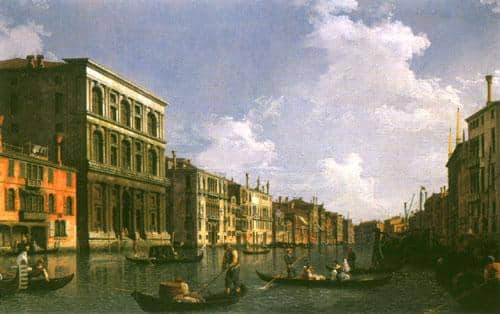 Grand Canal : vue Sud-Ouest du Palazzo Grimani tonne le Palazzo FoscAri le – Canal Giovanni Antonio Giovanni Antonio Canal