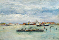 Gray Day on the Lagoon (A Passenger Boat — Venice) – William Merritt Chase William Merritt Chase