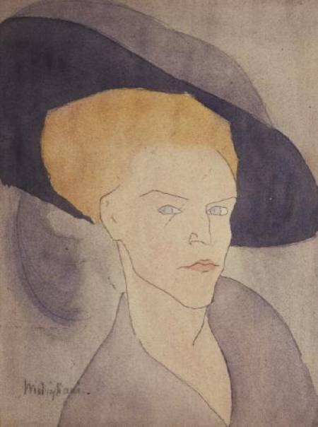 Tête d’une femme portant un chapeau – Amadeo Modigliani