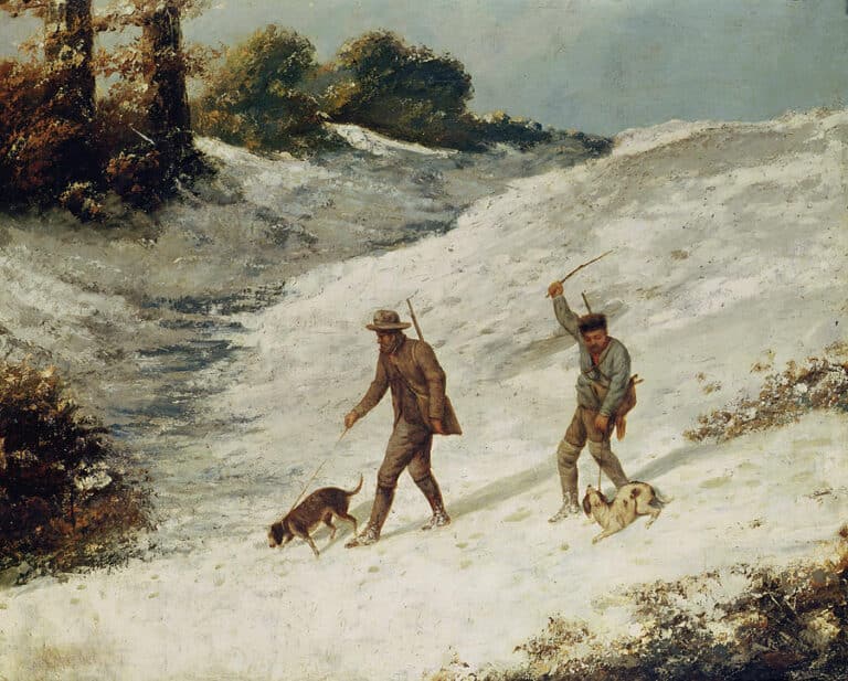 Braconniers dans la neige – Gustave Courbet Gustave Courbet