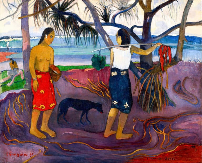 Sous l’arbre Pandanus II – Paul Gauguin Paul Gauguin