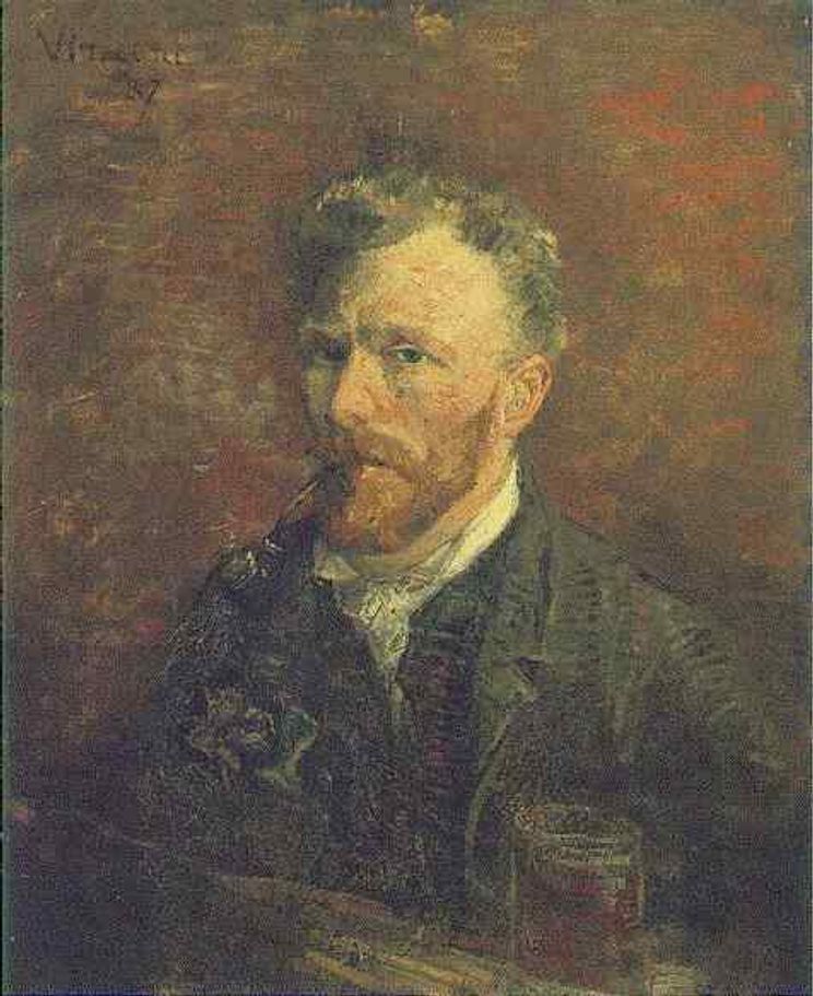 Autoportrait avec pipe et verre – Van Gogh Autoportraits de Vincent van Gogh