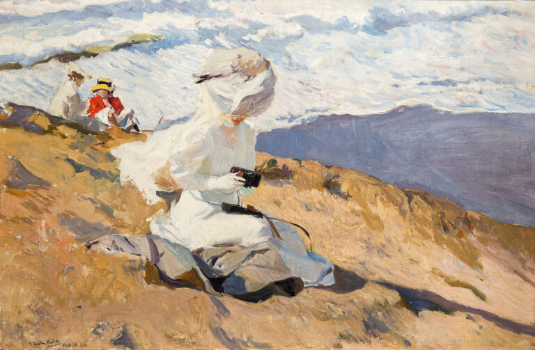 La plage à Biarritz – Sorolla Joaquín Sorolla