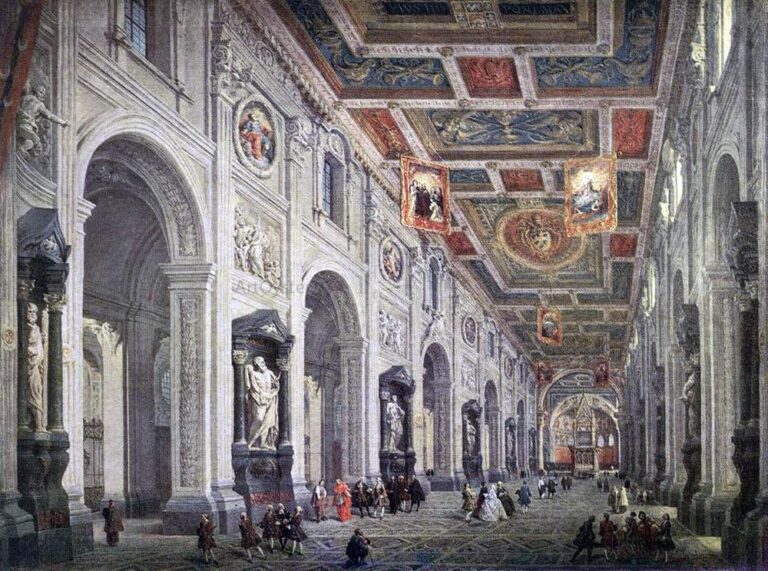 Intérieur de l’église San Giovanni in Laterano à Rome – Giovanni Paolo Panini Giovanni Paolo Panini