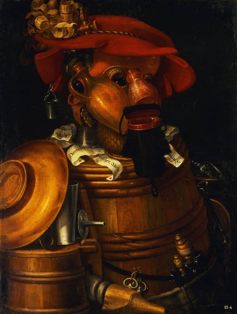 Le serveur : Un assemblage anthropomorphique d’objets liés à la viticulture – Arcimboldo Giuseppe Arcimboldo