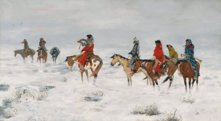 Perdu dans une tempête de neige – Charles Marion Russell Charles Marion Russell