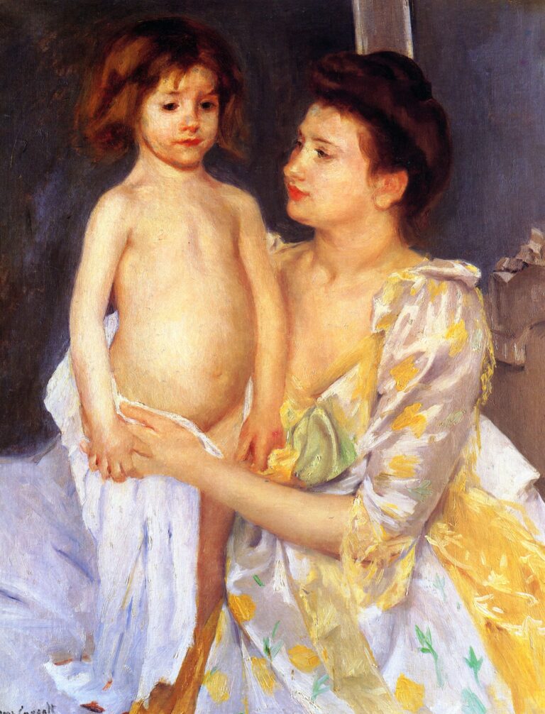 Jules se faisant sécher par sa mère – Mary Cassatt Mary Cassatt