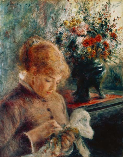 Jeune femme en train de coudre – Pierre-Auguste Renoir Pierre-Auguste Renoir